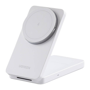 Ładowarka indukcyjna 2w1 Ugreen W528 do iPhone AirPods 20W (biała)