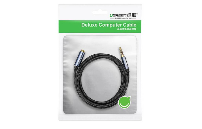 Przedłużacz Audio UGREEN Kabel AUX Jack 3,5 mm 1,5m Czarny AV118