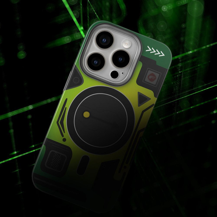 Etui na iPhone 16 PRO Forcell F-Protect Levels Dual Layer 4D technology zgodny z MagSafe Military Drop-Test cyber green