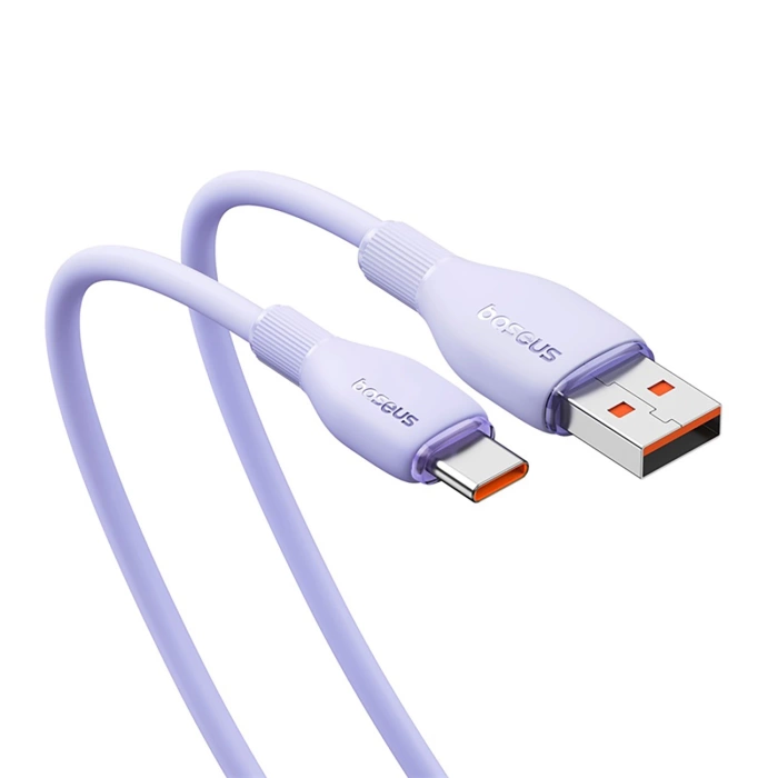 Kabel Baseus Pudding 100W USB-A - USB-C 2m - fioletowy