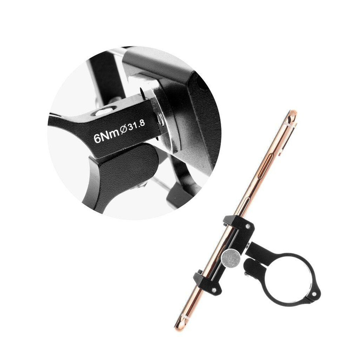 GUB uchwyt rowerowy na kierownicę G85 Aluminium czarny