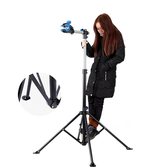 Stojak serwisowy Rockbros MP-02 do rowerów z pokrętłami podłogowy - czarny