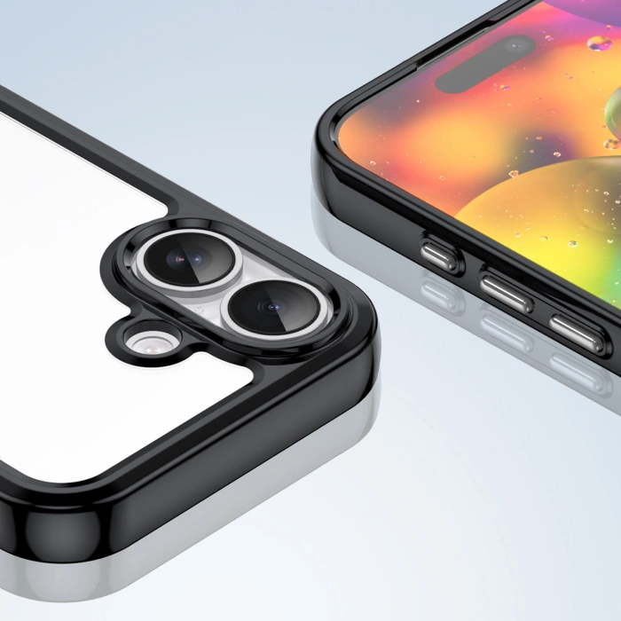 Etui Outer Space iPhone 17 Czarne Przezroczyste