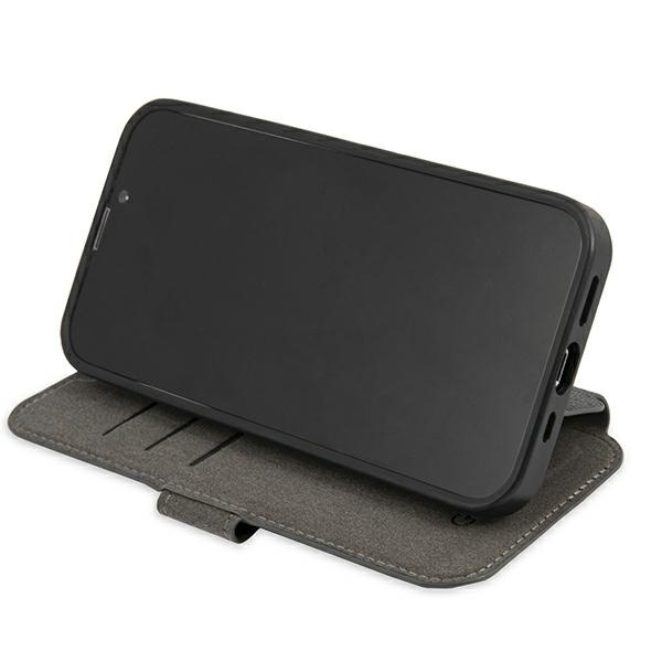 Etui GUESS Apple iPhone 13 Mini Book 4G Stripe Szary Case