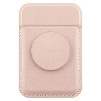 UNIQ Flixa magnetyczny portfel na karty z podpórką różowy/blush pink MagSafe