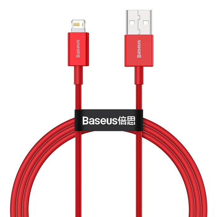 Baseus Superior kabel USB - Lightning 2,4 A 1 m czerwony (CALYS-A09)