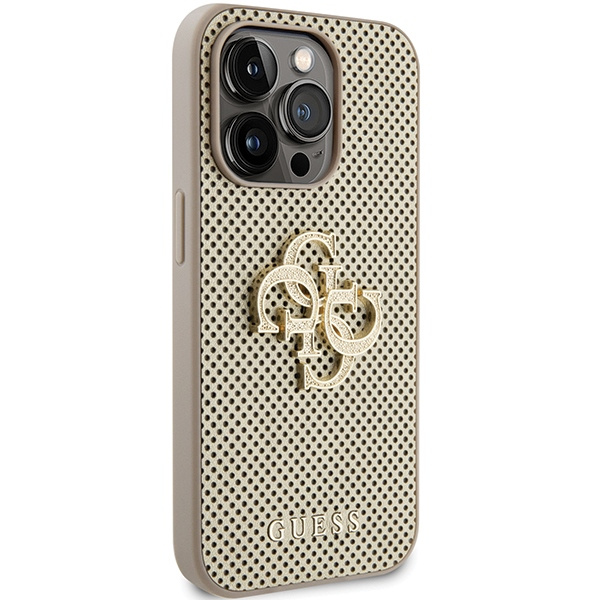 Etui Guess GUHCP15XPSP4LGD iPhone 15 Pro Max 6.7" złoty/gold hardcase Perforated 4G Glitter Case
