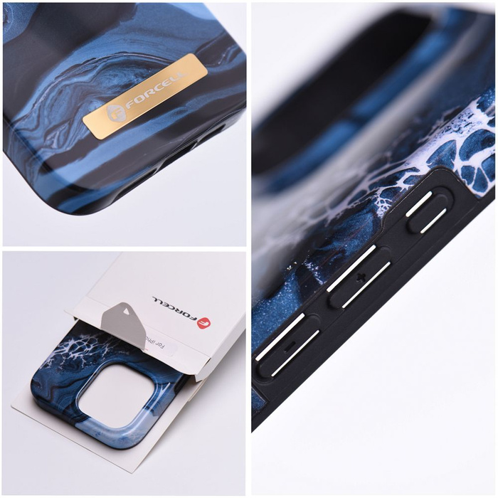 FORCELL F-PROTECT Mirage futerał kompatybilny z MagSafe do IPHONE 15 Plus ocean marble