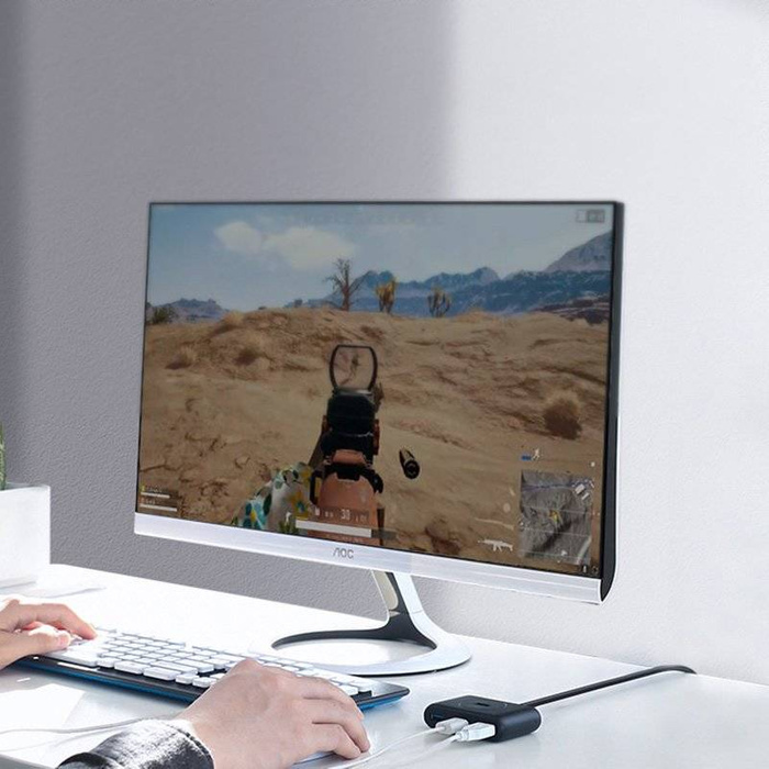 Ugreen rozdzielacz HUB 4x USB 3.0 port USB Typ C kabel 1m czarny (CR113 40850)