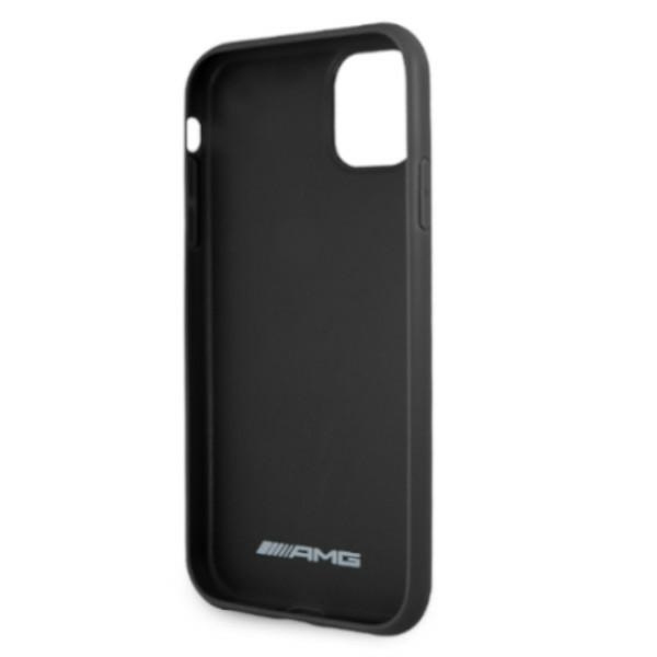 AMG AMHCN61GSEBK iPhone 11 6,1" czarny/black hardcase Leather Debossed Lines