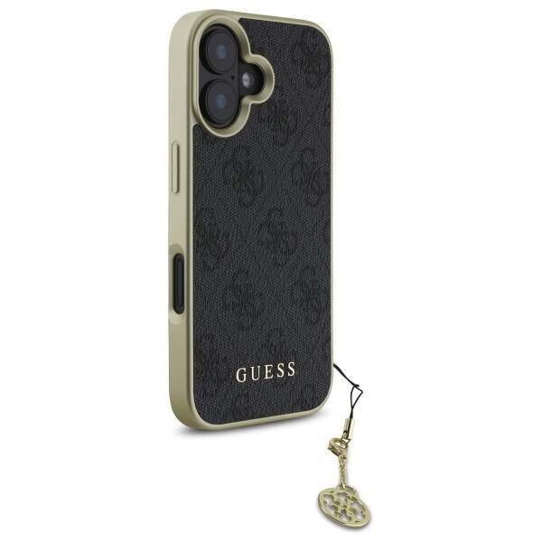 Etui Guess iPhone 16 czarny/black hardcase 4G Charms Collection