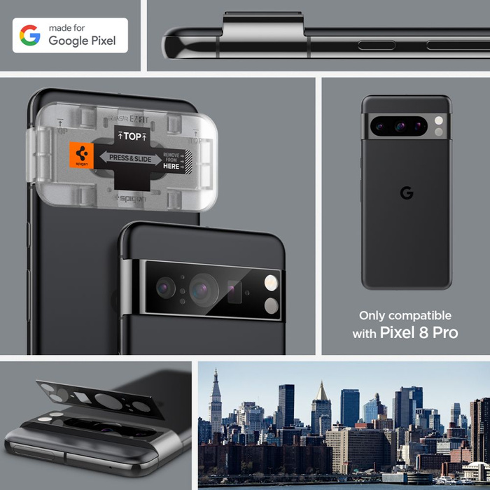 Osłona Aparatu Spigen Optik.tr ”ez Fit” Camera Protector 2-pack Google Pixel 8 Black