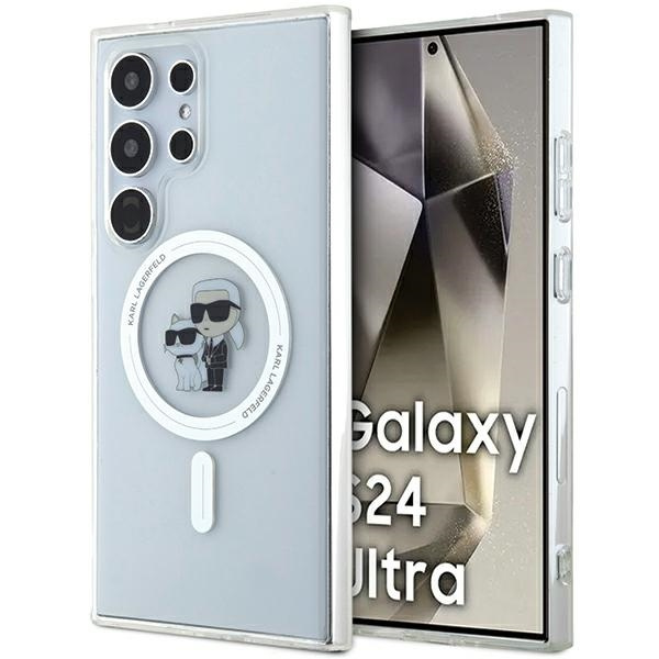 Etui Karl Lagerfeld KLHMS24LHGKCNOT Samsung Galaxy S24 Ultra S928 transparent hardcase IML Karl&Choupette MagSafe Case