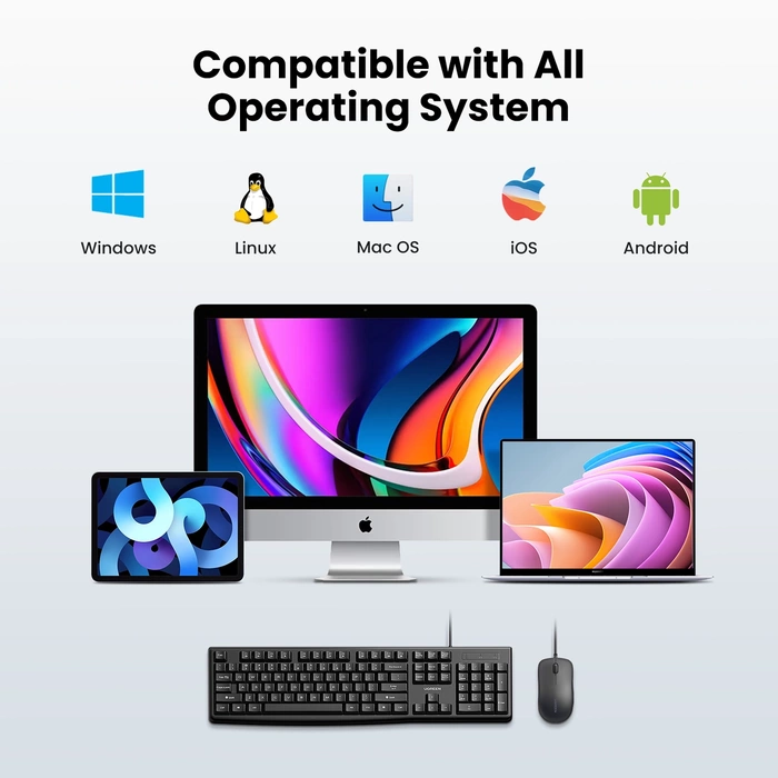 Zestaw klawiatura + myszka UGREEN MK003 (Czarny) 90561