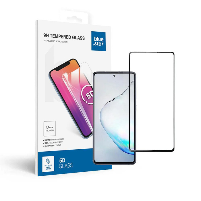 Szkło hartowane do Samsung Galaxy S10 LITE (full glue / case friendly) Blue Star 5D czarne