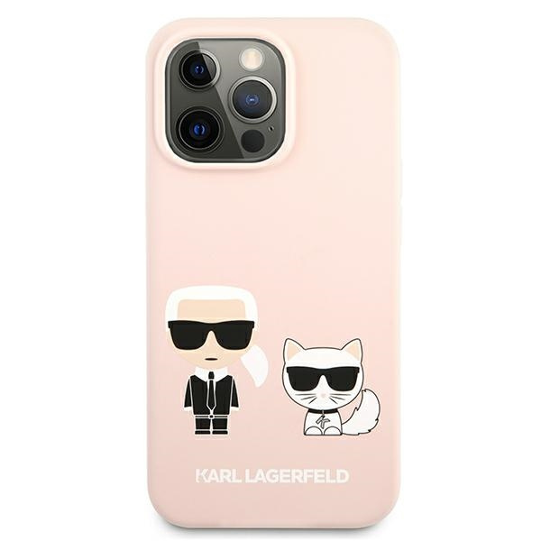 Etui KARL LAGERFELD Apple iPhone 13 13 Pro Silicone Karl & Choupette Jasnoróżowy Hardcase
