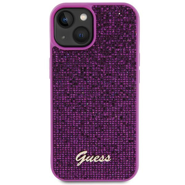 Etui Guess GUHCP15SPMSDGSF iPhone 15 6.1" fuksja/fuschia hardcase Disco Metal Script Case