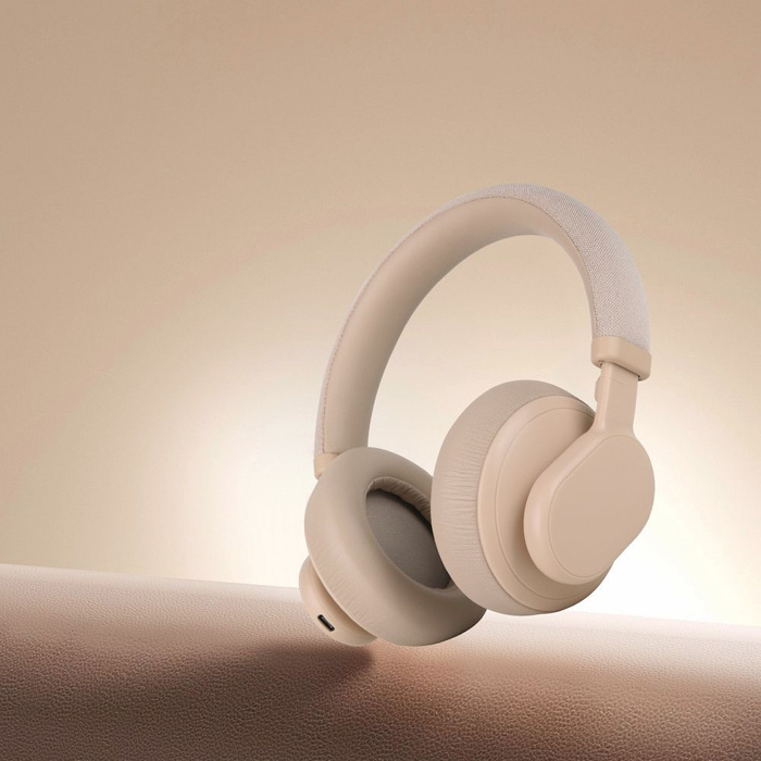 Słuchawki bezprzewodowe nauszne Forcell F-Audio Touch Beat ANC beżowe