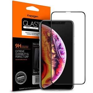 SZKŁO Hartowane SPIGEN iPhone 11 Pro Max XS MAX GLAS.tR HD FC Full Glue