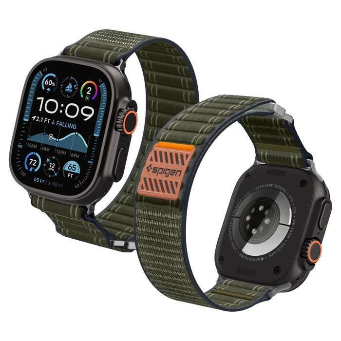 PASEK SPIGEN APPLE WATCH 8 / 9 / 10 / 11 / SE / ULTRA (44 / 45 / 46 / 49 MM) WBF0 BAND GREEN