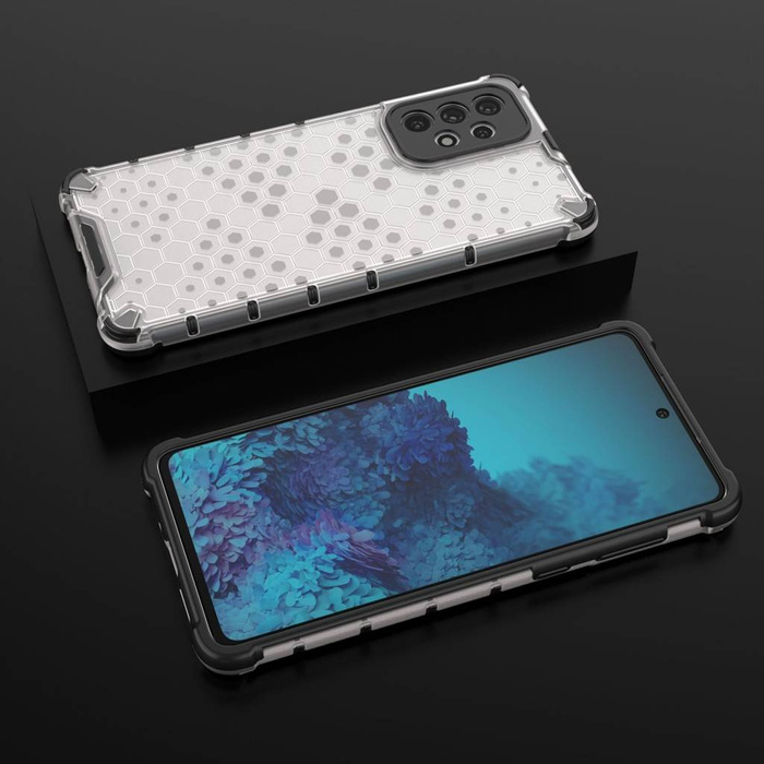 ETUI Honeycomb etui pancerny pokrowiec z żelową ramką Samsung Galaxy A73 przezroczysty CASE