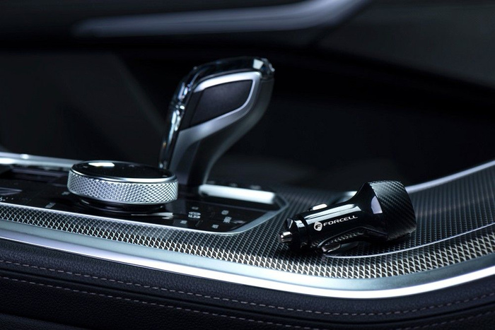 FORCELL F-ENERGY Carbon CC50-1A ładowarka samochodowa USB A QC3.0 3A 18W czarna