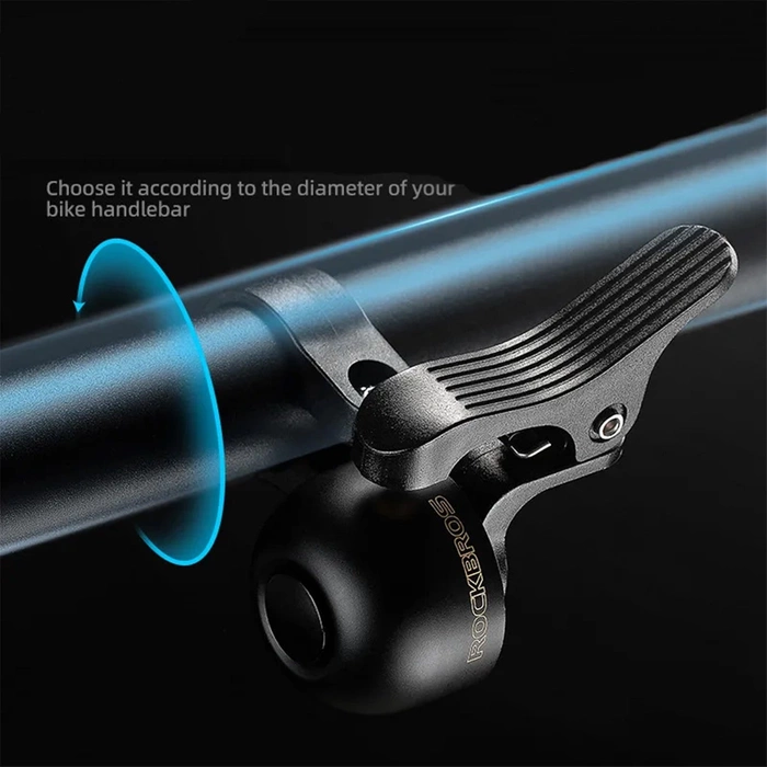 Dzwonek rowerowy Rockbros 34210007001 na lewą stronę kierownicy - czarny