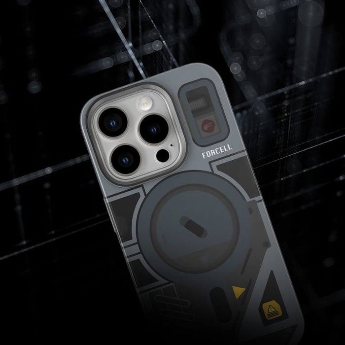 Etui na Samsung S25 Forcell F-Protect Levels Dual Layer 4D technology zgodny z MagSafe Military Drop-Test cyber grey