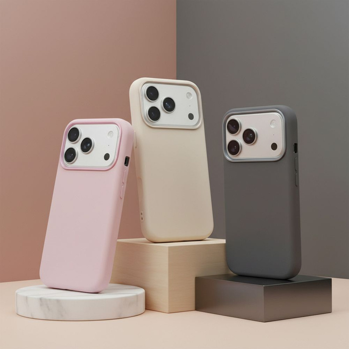 Etui na iPhone 16 Forcell F-Protect Frame Premium zgodny z MagSafe szary 0INT