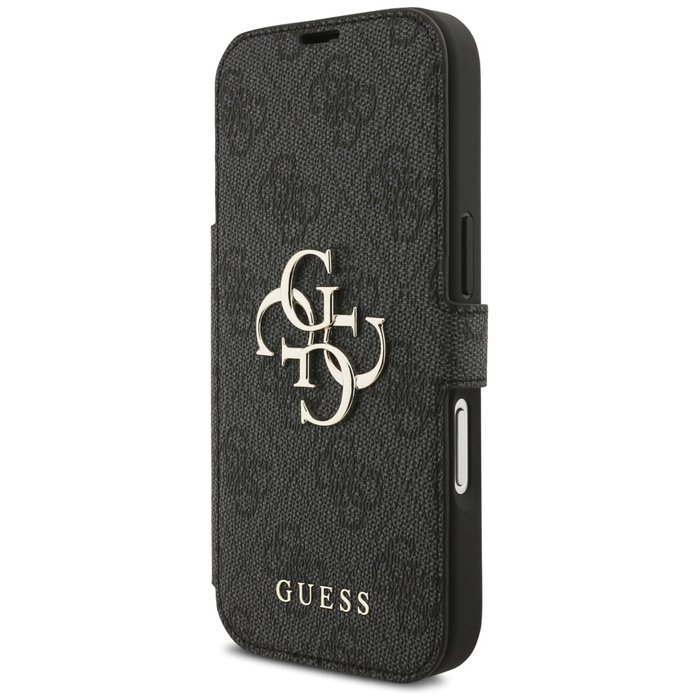 Etui Guess Book 4G Metal Logo do iPhone  17 Pro czarny