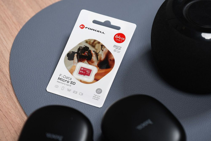 Karta microSD 64GB U3 class 10 Forcell F-Data czerwona