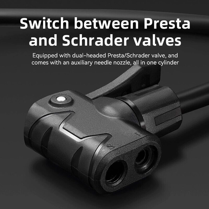 Pompka nożna Rockbros 42430001001 z wyświetlaczem - czarna