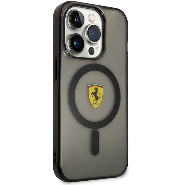 Etui Ferrari FEHMP14XURKK iPhone 14 Pro Max 6.7" czarny/black hardcase Translucent Magsafe Case