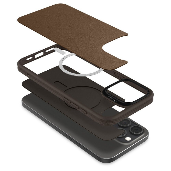 ETUI SPIGEN CYRILL KAJUK MAG MAGSAFE IPHONE 16 PRO SADDLE BROWN