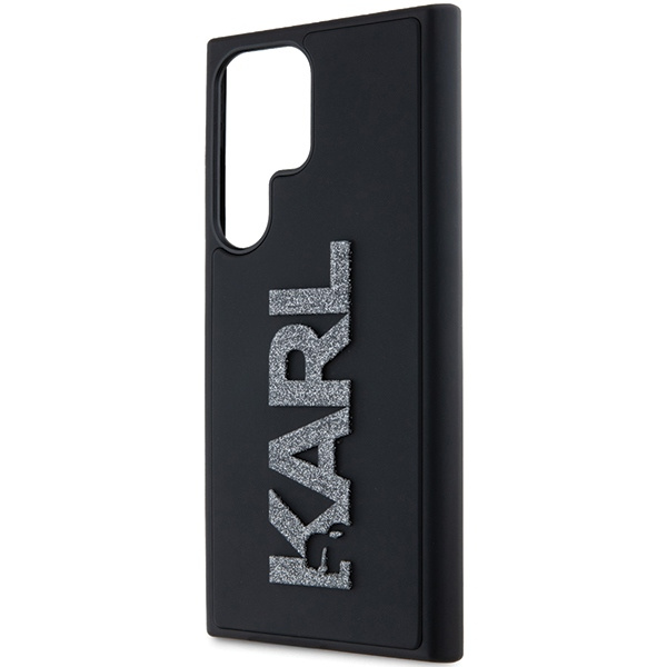 Etui Karl Lagerfeld KLHCS23L3DMBKCK Galaxy S23 Ultra S918 czarny/black hardcase 3D Rubber Glitter Logo