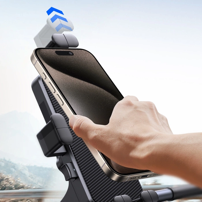 Uchwyt na smartfona Joyroom JR-OK7 na kierownicę motocykla, roweru, hulajnogi - czarny