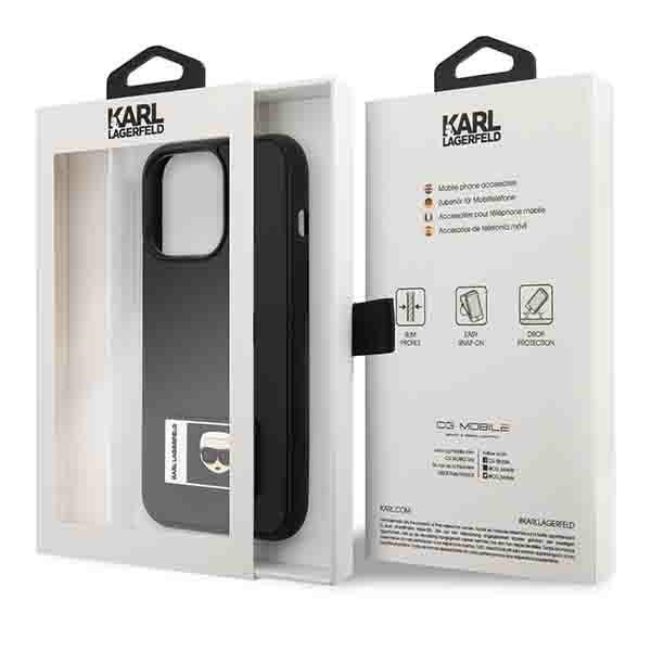 Etui KARL LAGERFELD Apple iPhone 13 Pro Ikonik Patch Czarny Hardcase