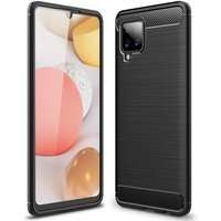 Carbon Case elastyczne etui pokrowiec Samsung Galaxy A42 5G czarny
