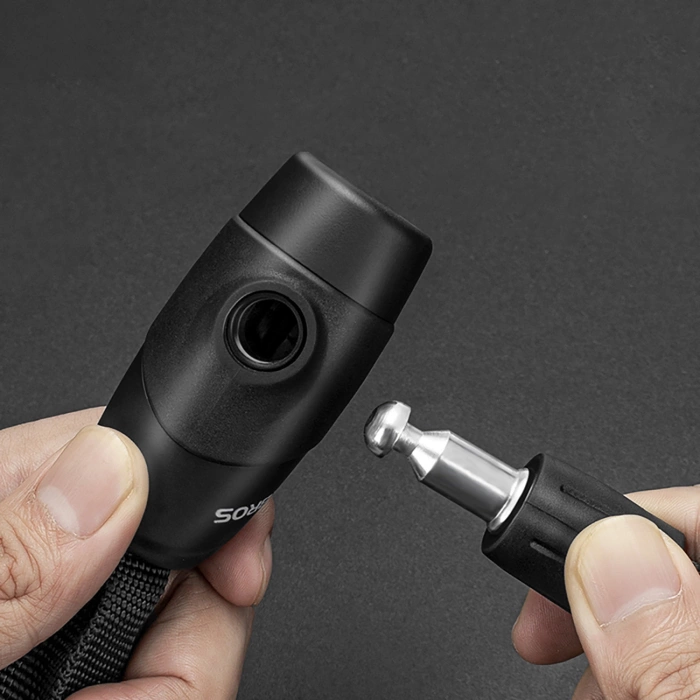 Zapięcie rowerowe Rockbros 3230002001 na szyfr i klucz - czarne