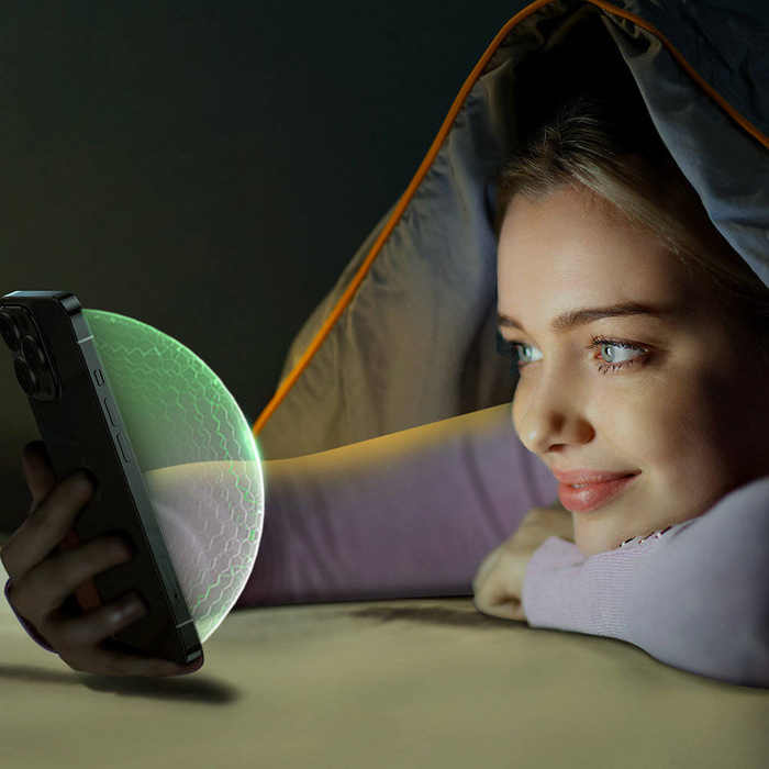 Joyroom Knight zielone szkło do iPhone 14 Plus z filtrem Anti Blue Light na cały ekran (JR-G03)