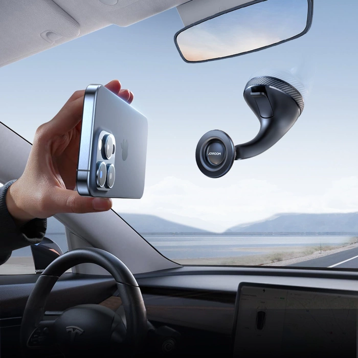 Uchwyt Joyroom JR-ZS406 samochodowy magnetyczny na szybę / kokpit - czarny