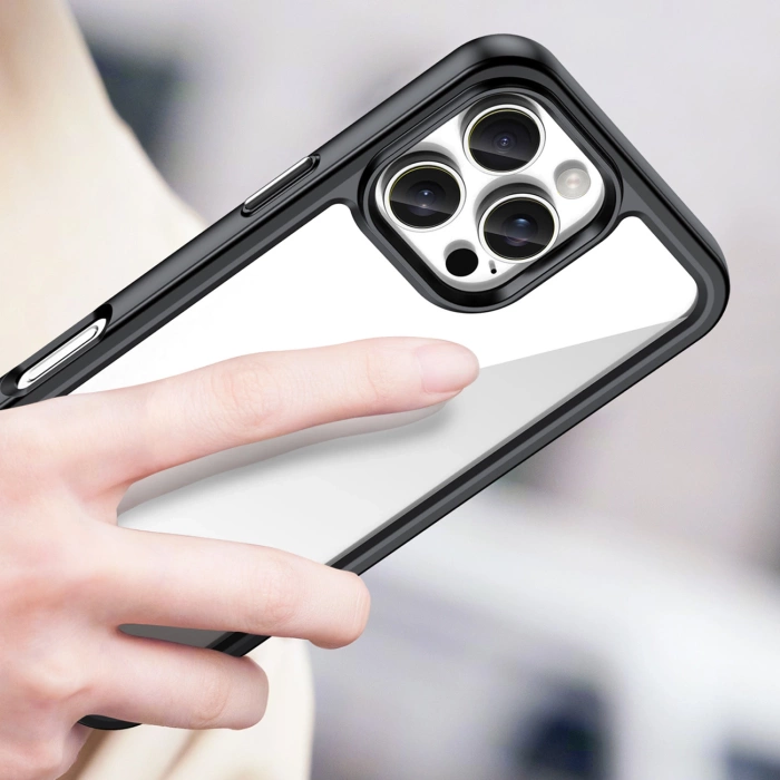 Etui Outer Space Case z żelową ramką do iPhone 16 Pro - czarne
