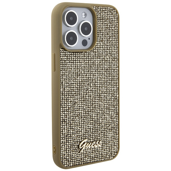 Etui Guess GUHCP15XPMSDGSD iPhone 15 Pro Max 6.7" złoty/gold hardcase Disco Metal Script Case