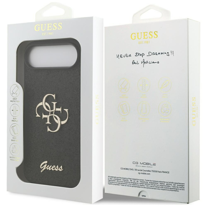 Etui Guess Fixed Glitter Big 4G do       iPhone Air czarny
