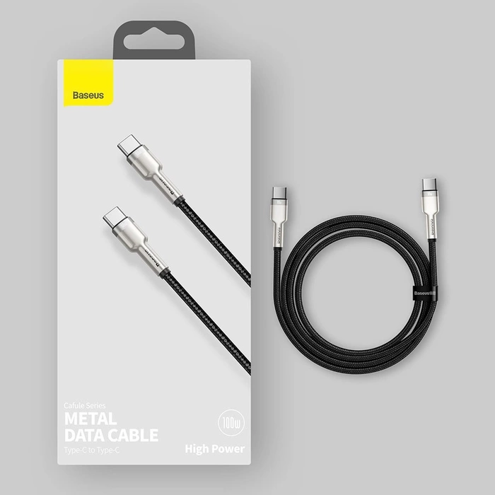 Kabel Baseus Cafule Series Metal Data USB-C / USB-C PD QC SCP 100W 5A 2 m - zielony
