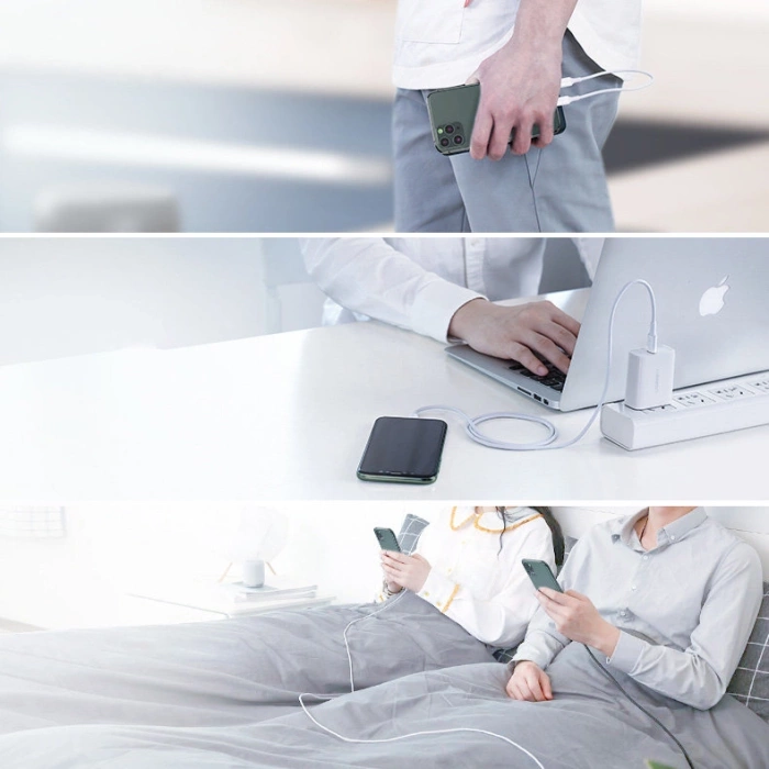 Kabel Ugreen US171 Lightning - USB-C MFi PD 20W 3A 480Mb/s 0,5m - biały