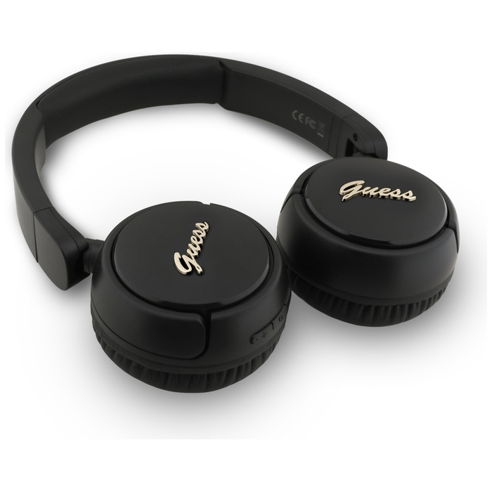 Słuchawki nauszne Guess Bluetooth 5.3    Metal Logo Script czarny