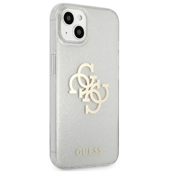 Etui GUESS Apple iPhone 13 Mini Glitter 4G Big Logo Bezbarwny Hardcase