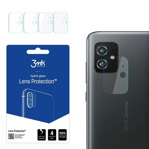 Szkło Hybrydowe 3MK Asus Zenfone 8 Lens Protect Ochrona Na Obiektyw Aparatu 4szt Glass