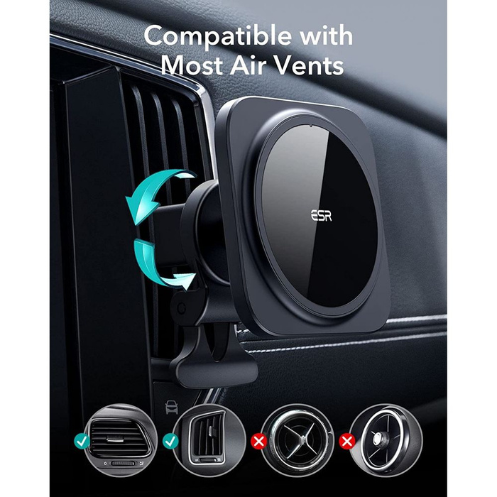 Uchwyt Esr Halolock Magsafe Magnetic Car Mount Set Black
